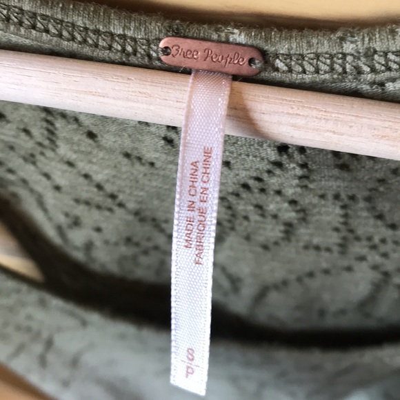 Free People Rally Perforated Peplum Tank Top Green Size Small - Picture 3 of 7